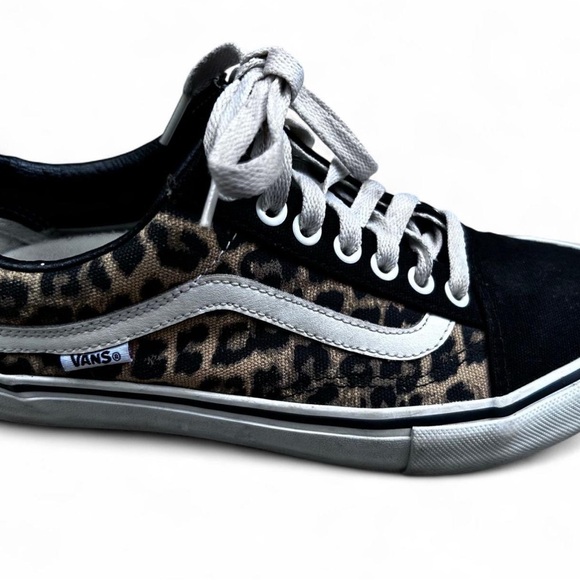 Vans Women's Black and Brown Leopard Sneakers - Picture 1 of 4